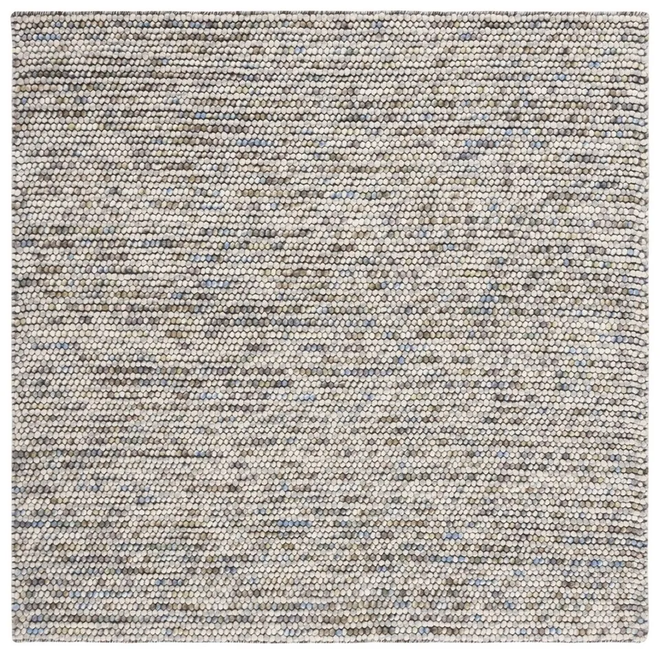 Safavieh Hand Woven Area Rug, NAT620D, Ivory/Multi, 8' X 8'