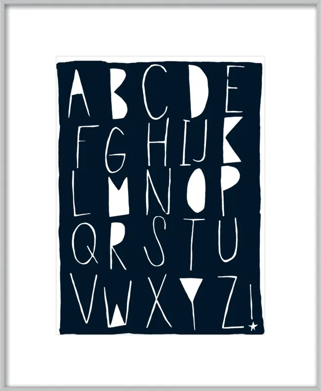 ABC Chart- Navy by Kate Roebuck for Artfully Walls