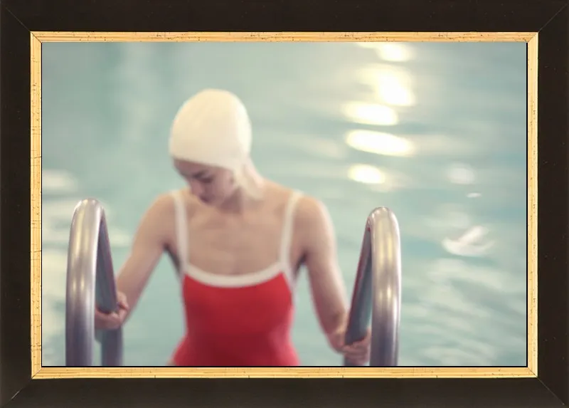 Swimmer in a Red Suit by Lucy Snowe for Artfully Walls