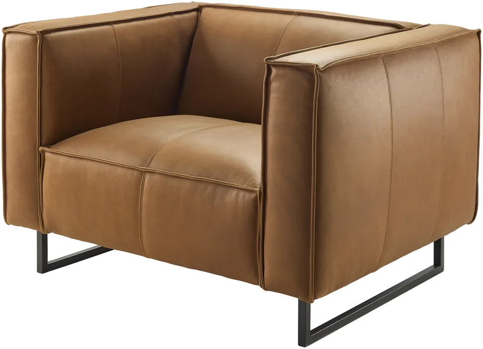 Dylan Leather 31"H x 47"W x 39"D Accent Chair