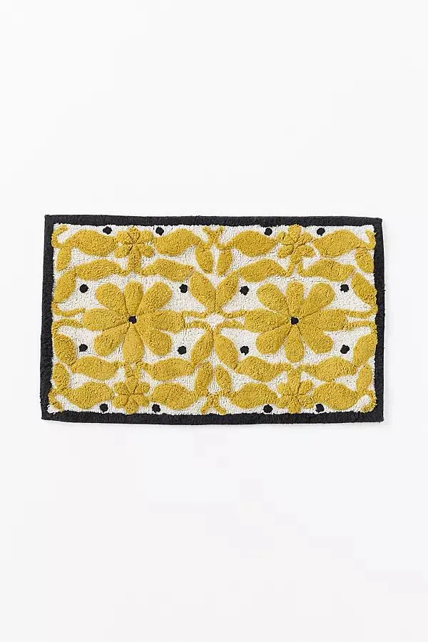 McKenzie Parrott Cotton Tufted Floral Bath Mat