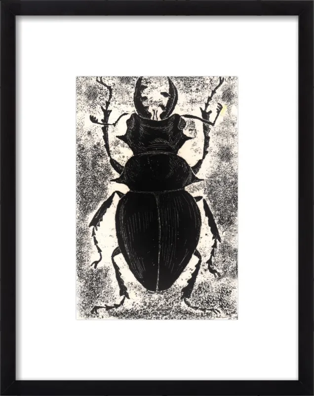 Black Beetle on White by Tennopent Sooster for Artfully Walls