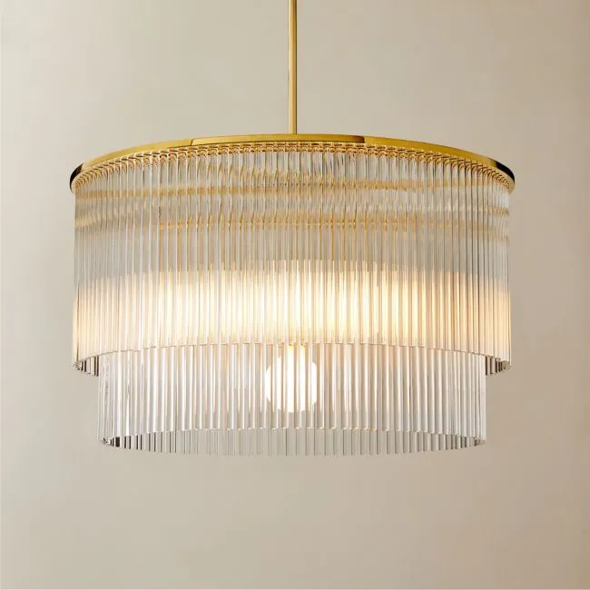 Stellar 2-Tier Round Glass Pendant Light
