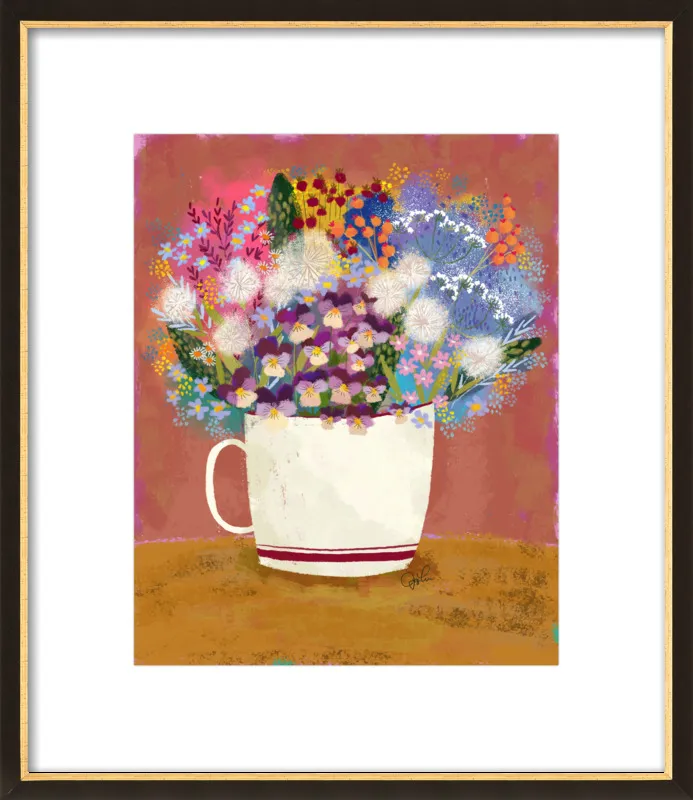 Violas in Russet by Joy Laforme for Artfully Walls