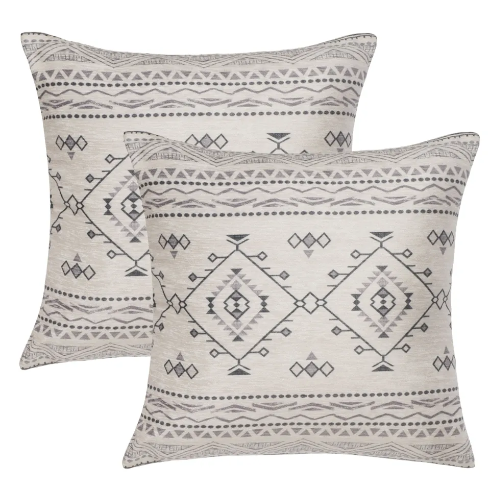 Samira Pillow, Set Of 2 - Beige / Black