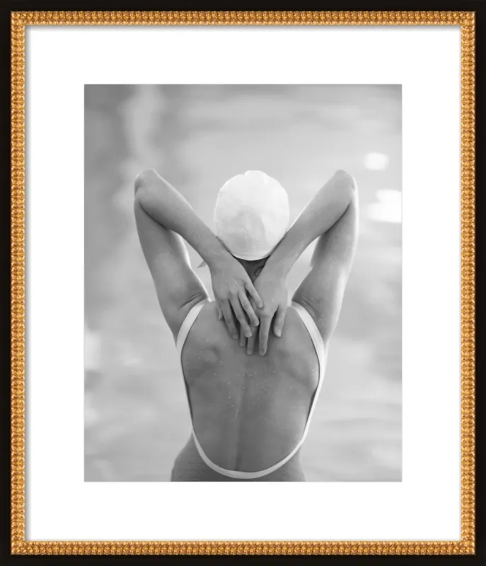 The Swimmer with a white  cap by Lucy Snowe for Artfully Walls