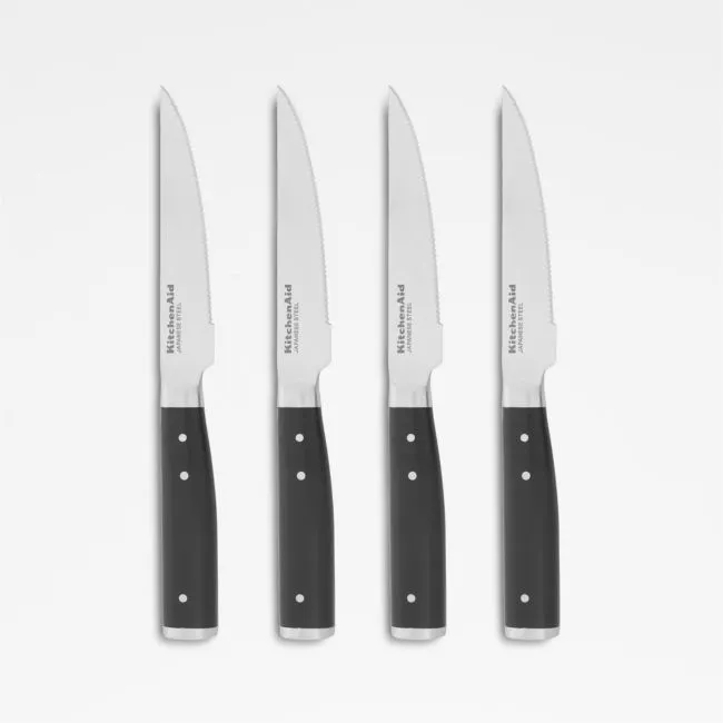 KitchenAid ® Gourmet 4-Piece Black Steak Knife Set