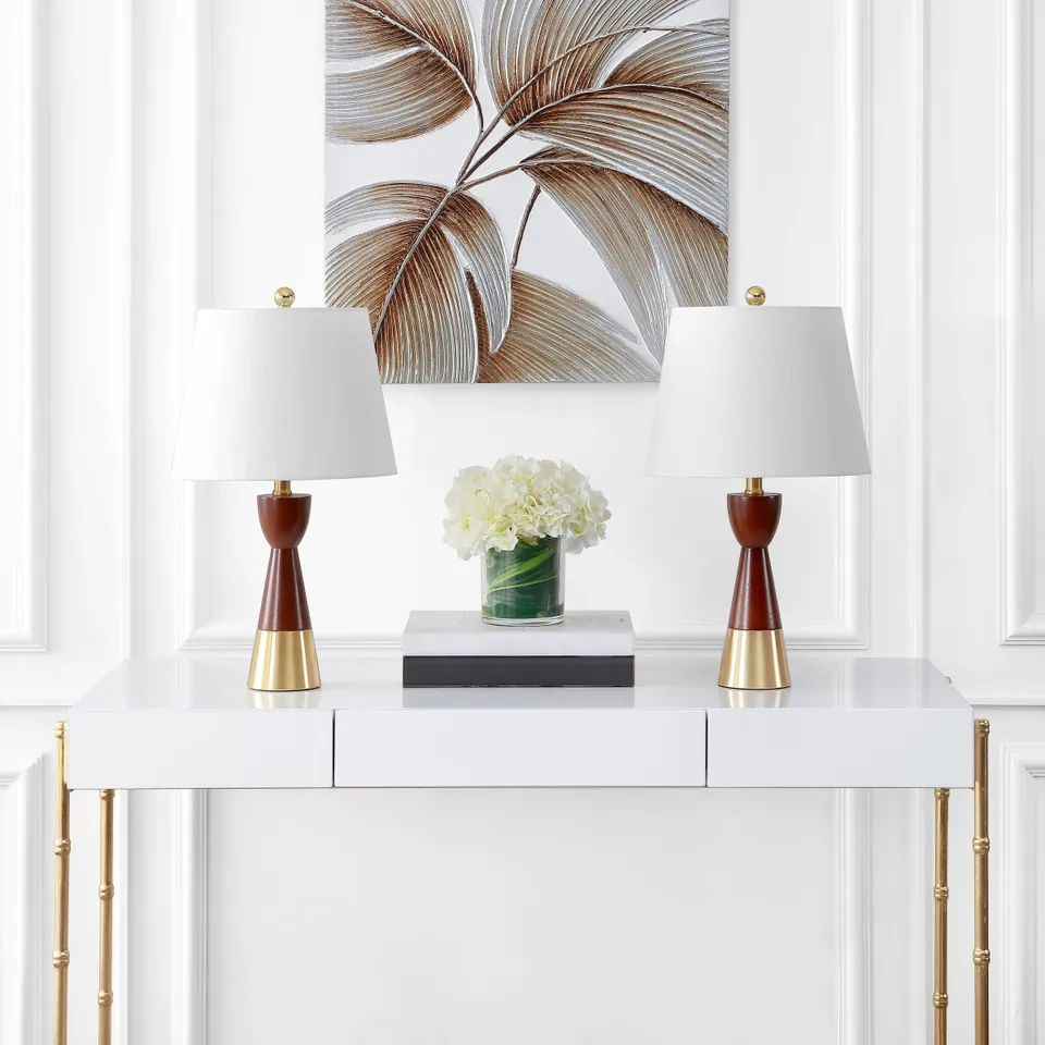 Renni Table Lamp, Set Of 2 - Brown / Gold