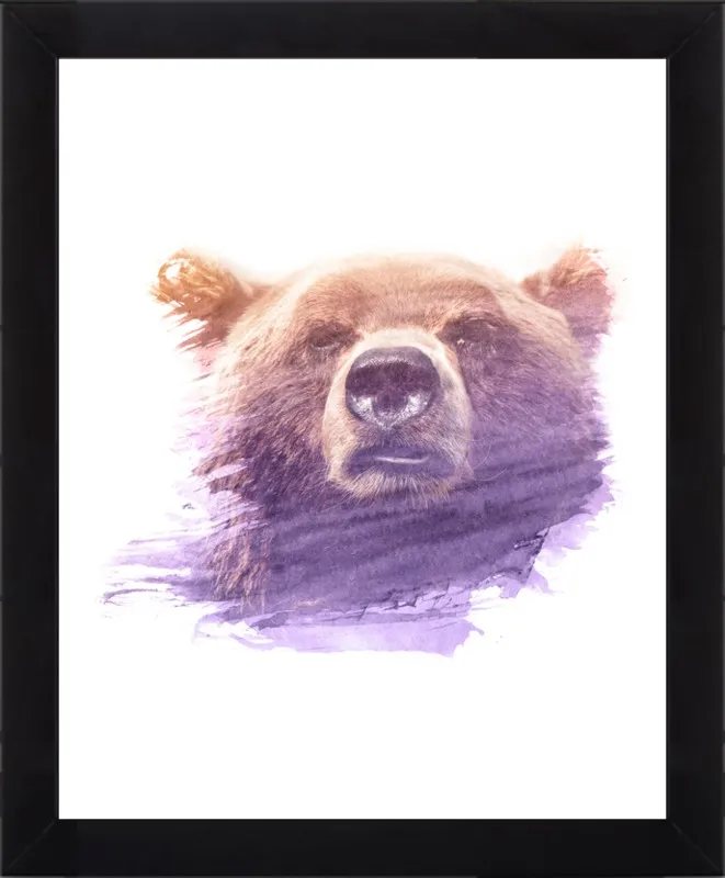 BEAR SUPERIMPOSED WATERCOLOR by Emiliano Deificus for Artfully Walls