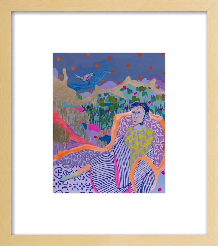 "The Nightingale" illustration by Davina Shefet for Artfully Walls