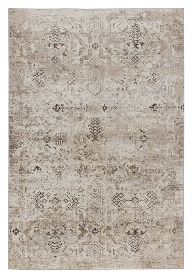 Vibe by Kati Tribal Brown/ Cream Area Rug (4'X6')