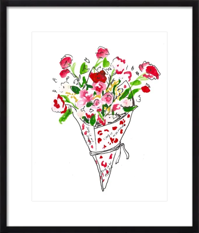 Bodega Flowers in Pink and Red by Larsen McDowell for Artfully Walls