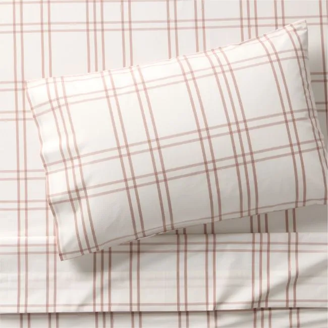 Stax Violet Rose 100% Organic Cotton Yarn Dyed Kids Twin Sheet Set