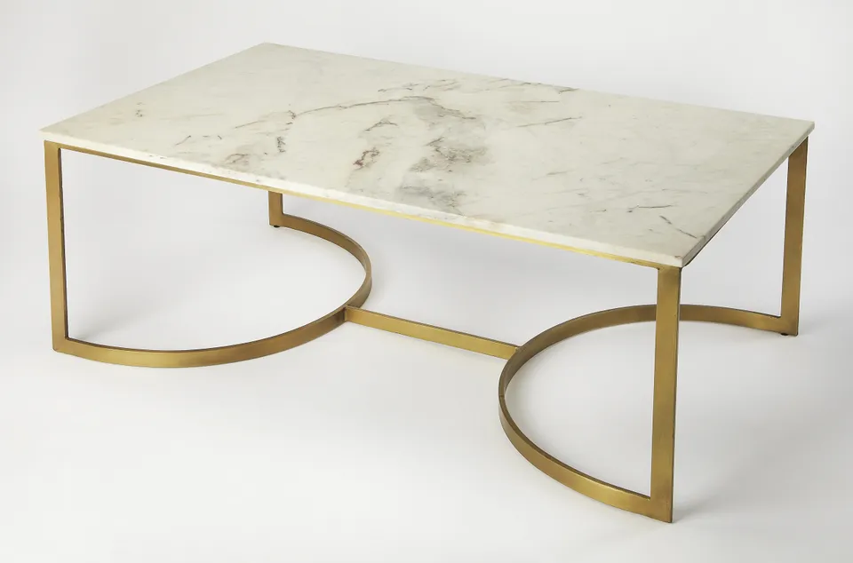 Corsini Marble & Metal Coffee Table