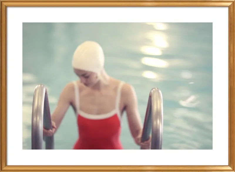 Swimmer in a Red Suit by Lucy Snowe for Artfully Walls