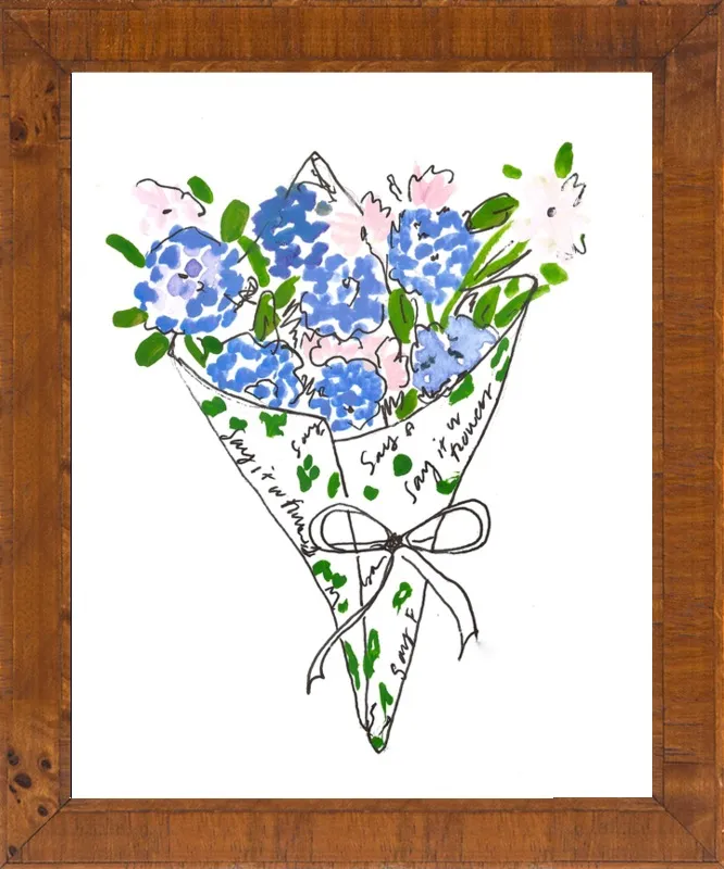 Bodega Flowers in Blue by Larsen McDowell for Artfully Walls