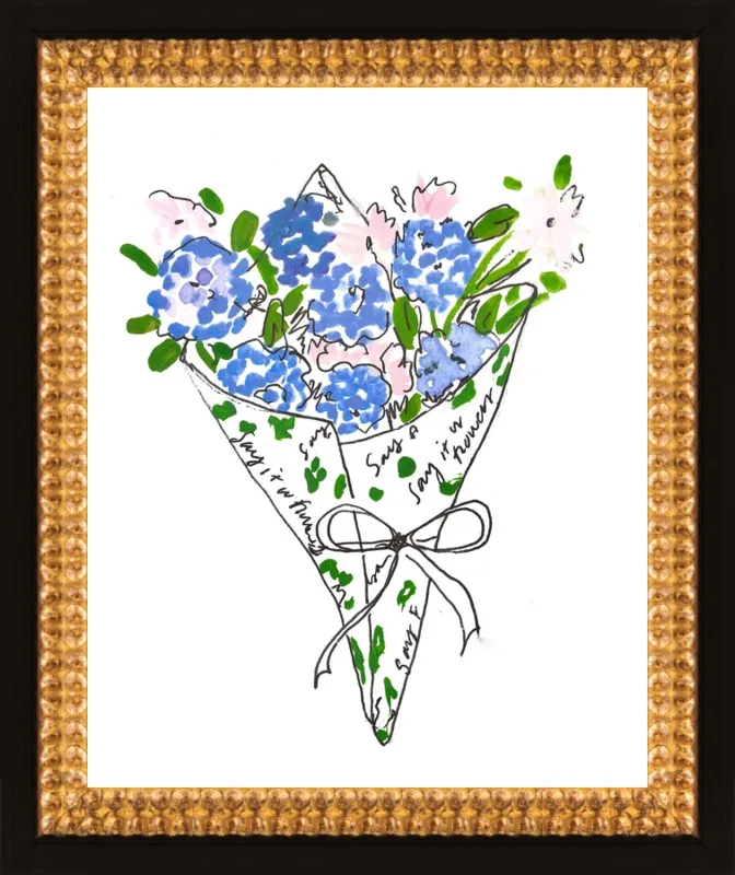 Bodega Flowers in Blue by Larsen McDowell for Artfully Walls