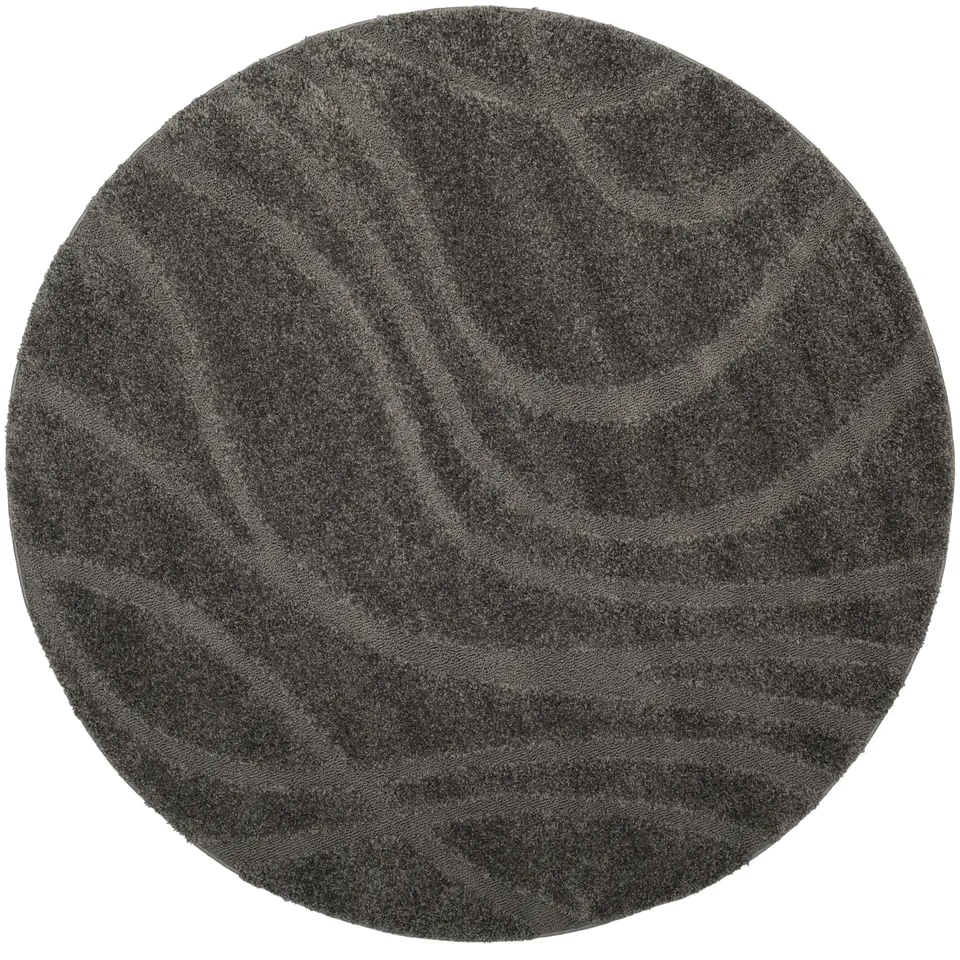 Arlo Home Woven Area Rug, SG471-8080, Grey/Grey,  6' 7" X 6' 7" Round