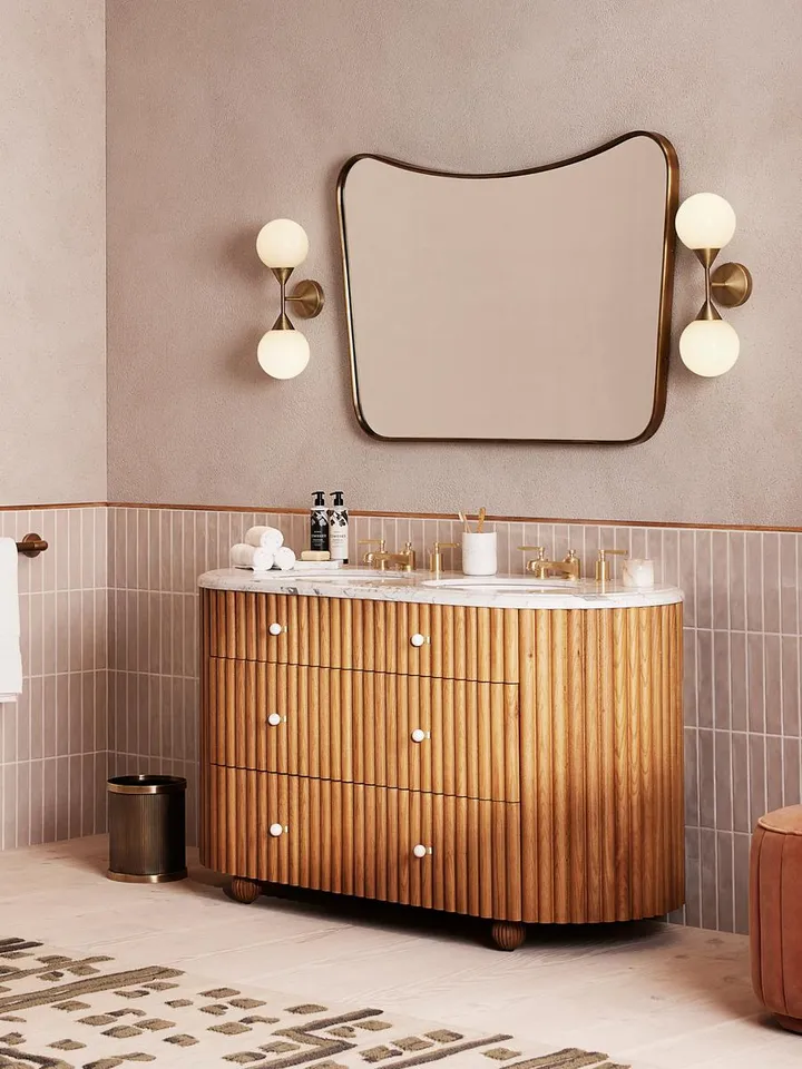 Carlisle Double Vanity, Carrara Marble