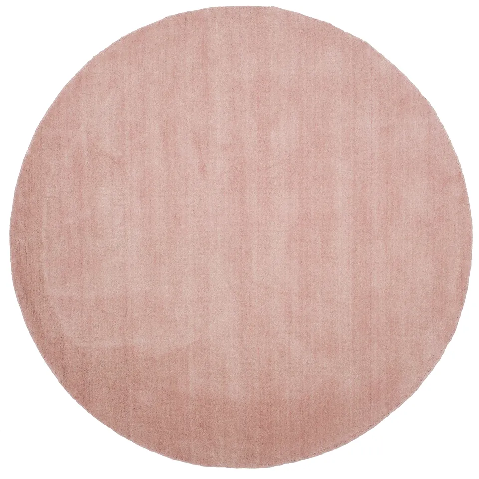 Arlo Home Hand Loomed Area Rug, HIM311E, Light Pink,  6' X 6' Round