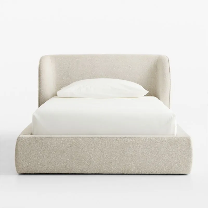 Scout Shelter Cream Upholstered Kids Twin Bed