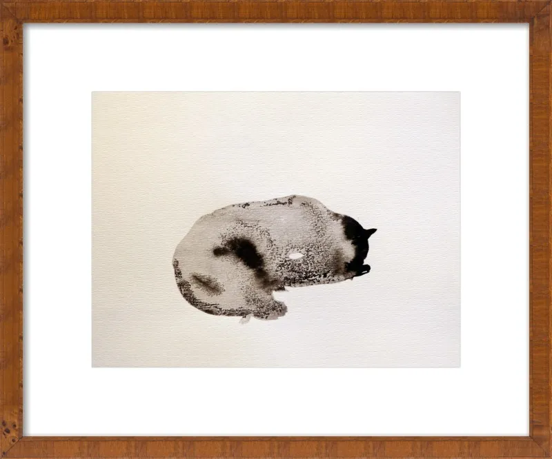 Sleeping cat by Frederic Belaubre for Artfully Walls