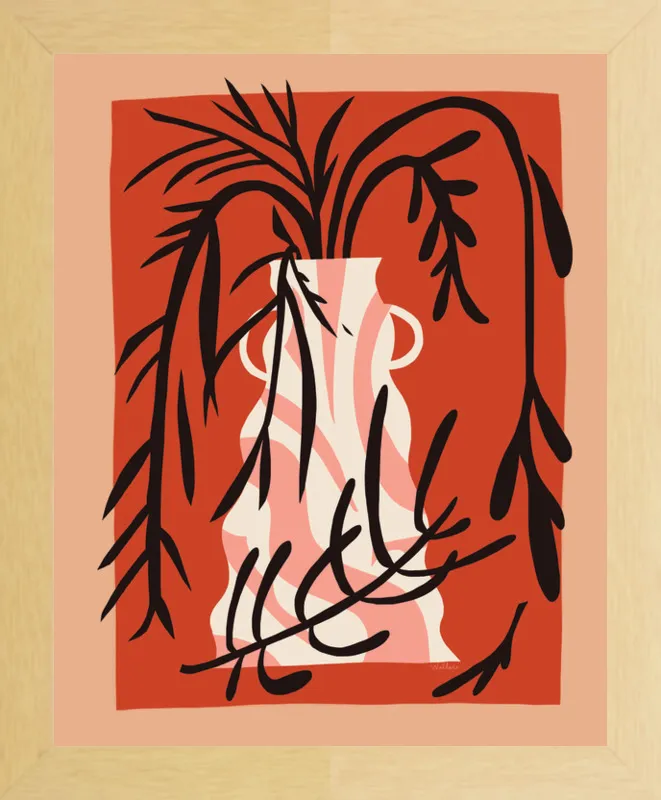 vase in rust by Erin Wallace for Artfully Walls