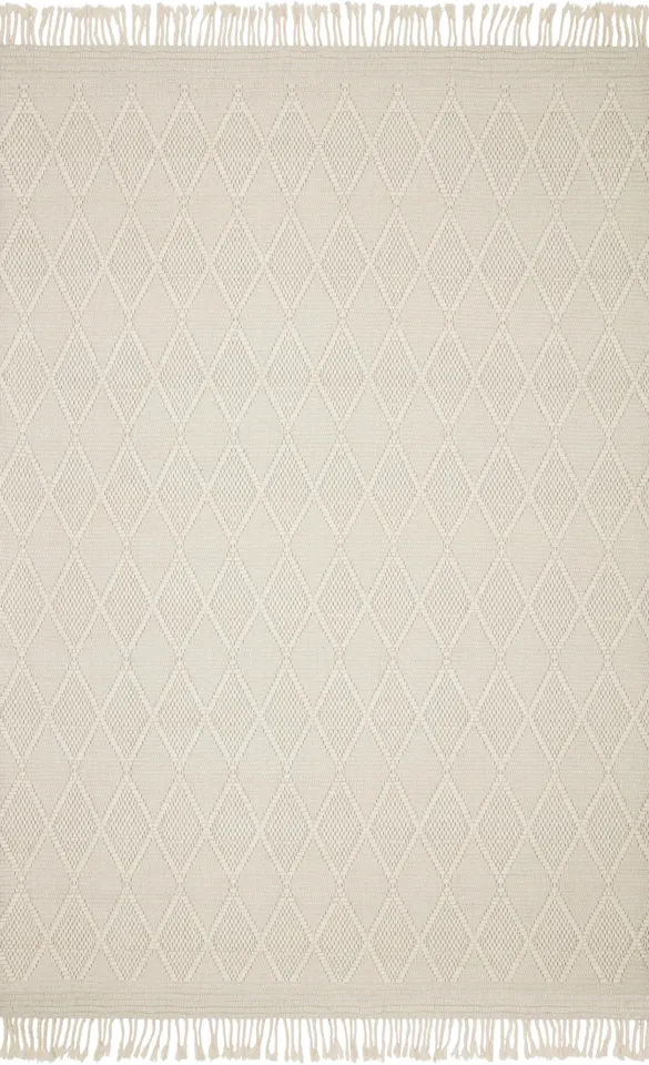 Magnolia Home by Joanna Gaines x Loloi Myra MYR-05 White 18" x 18" Sample