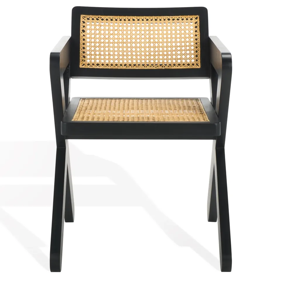 Tyrrell Rattan Dining Chair - Black / Natural