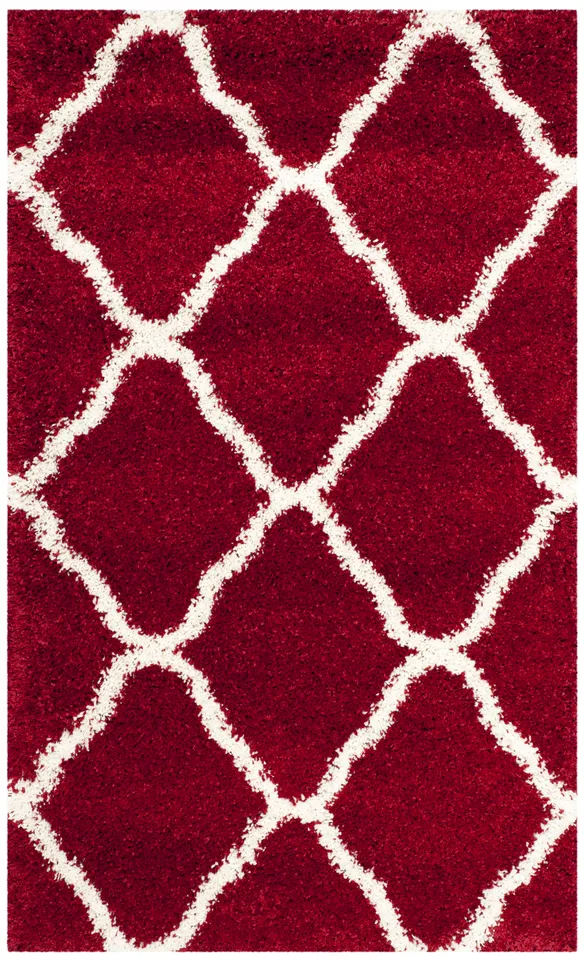 Arlo Home Woven Area Rug, SGH283R, Red/Ivory,  3' X 5'