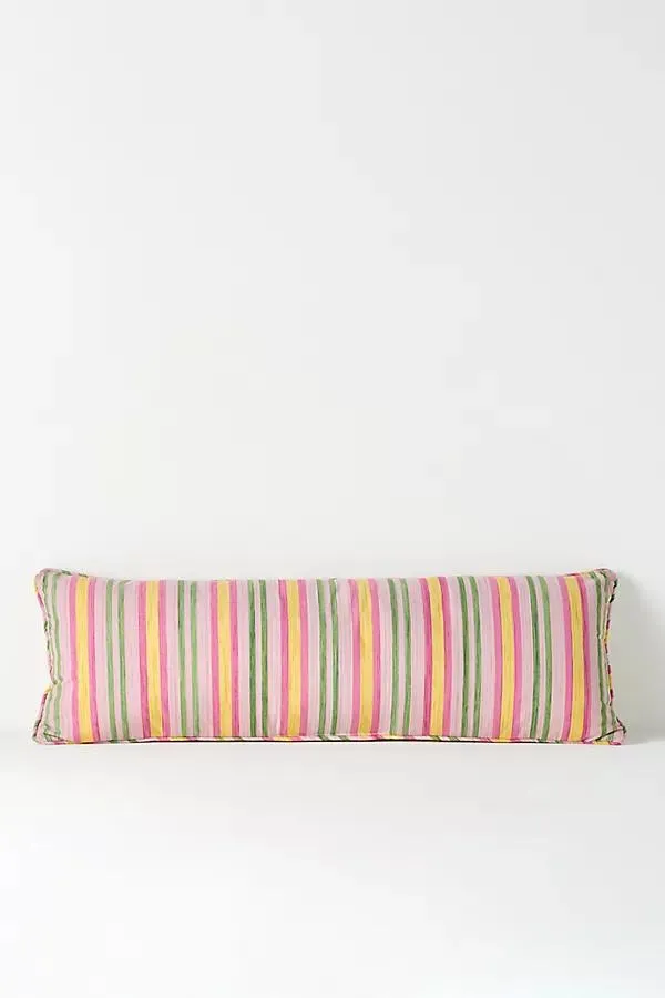 Jasmine Indoor/Outdoor Woven Stripe Pillow