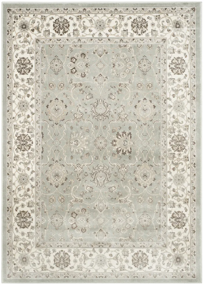 Arlo Home Woven Area Rug, PEG608Q, Silver/Cream,  4' X 5' 3"