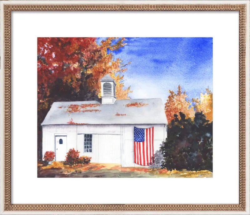 The Ross Barn in Fall by Lydia Marie Elizabeth for Artfully Walls
