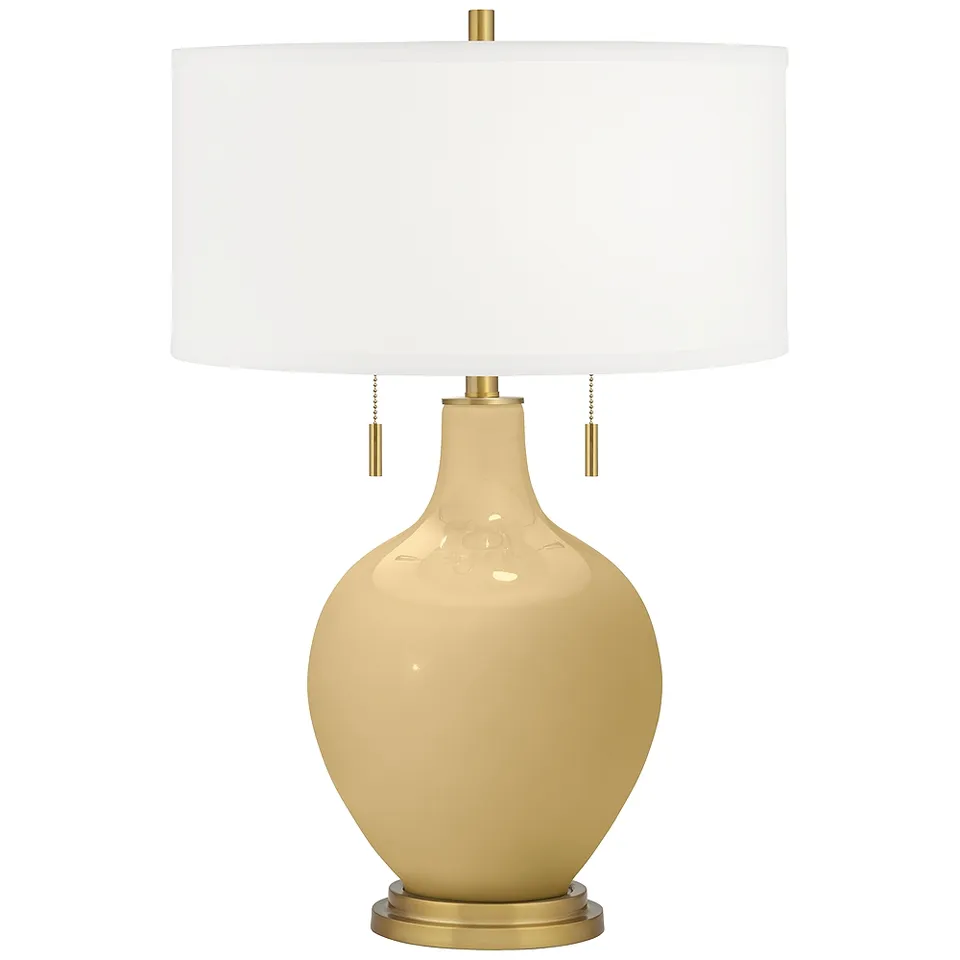 Color Plus Toby Brass 28" High Humble Gold Table Lamp