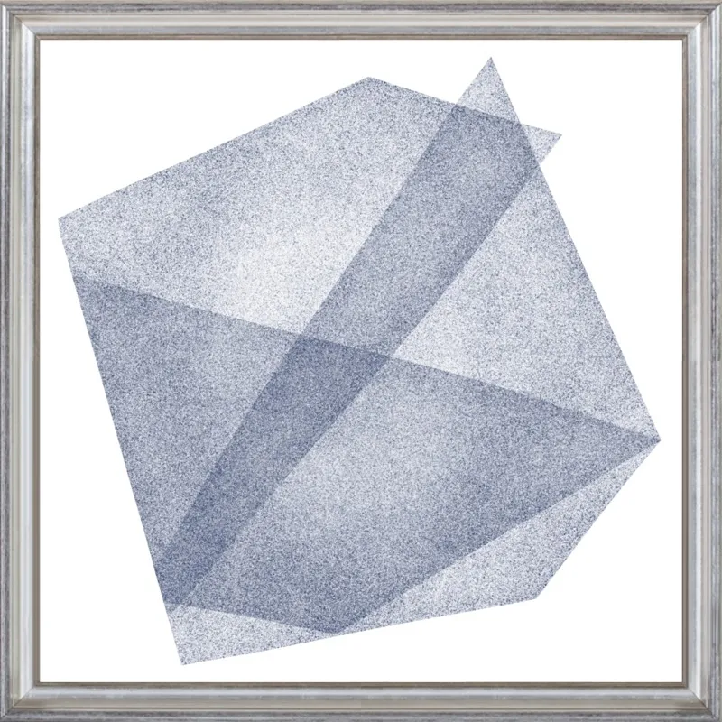 Navy Blue Structure: Soft Geometry by Jessica Poundstone for Artfully Walls
