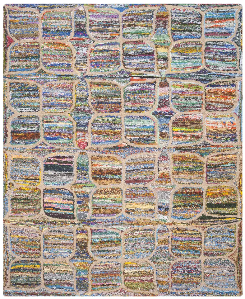 Arlo Home Hand Tufted Area Rug, NAN438A, Multi,  8' X 10'