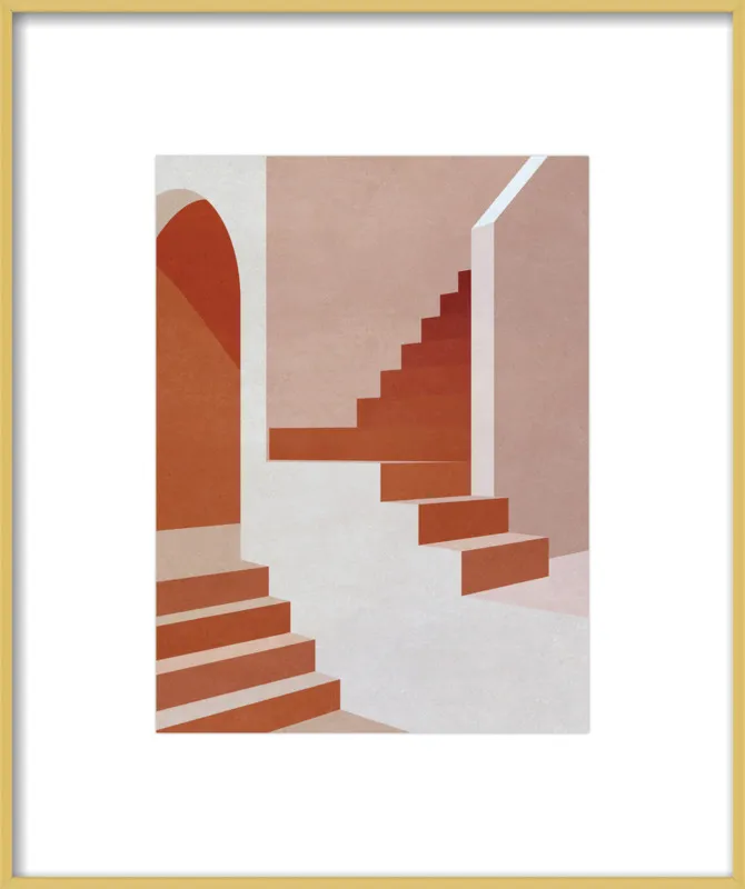 Staircase in Pink by Charlotte Taylor for Artfully Walls