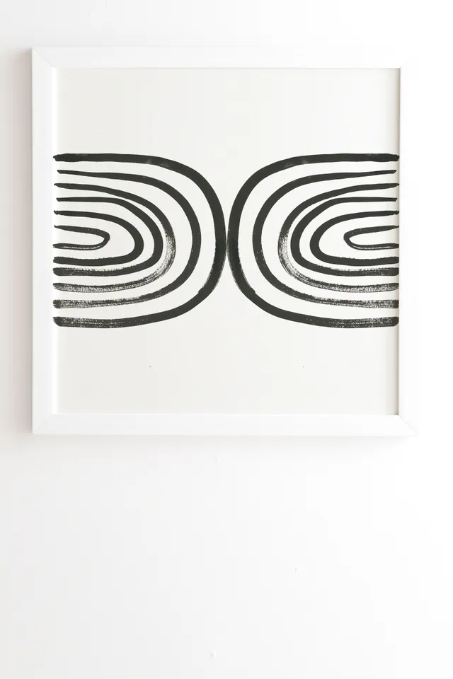 Round About by Megan Galante - Framed Wall Art Basic White 20" x 20"