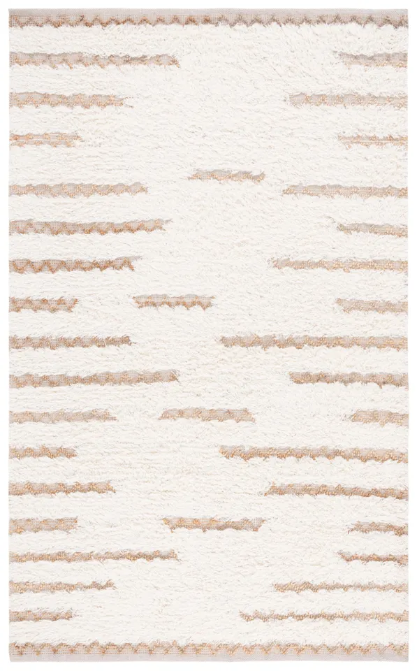 Safavieh Couture Natura Collection Hand Woven Area Rug, Ivory / Natural, 4' x 6'
