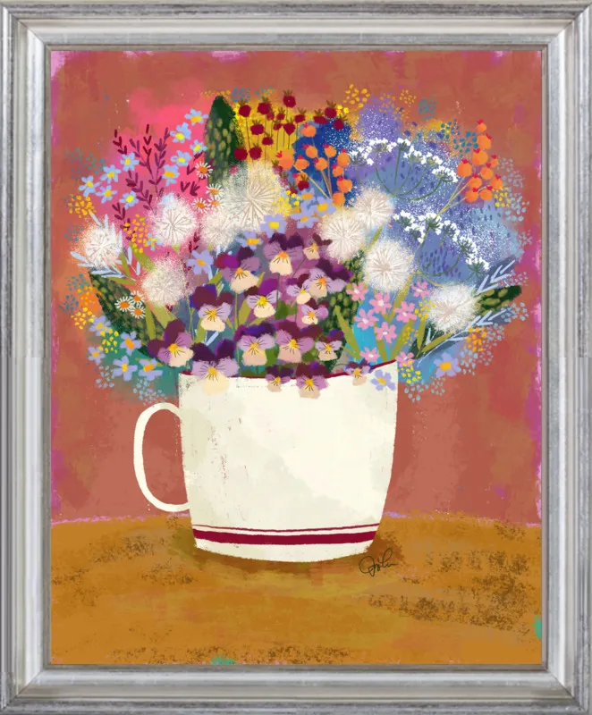 Violas in Russet by Joy Laforme for Artfully Walls