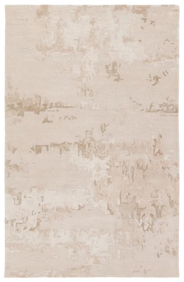Astris FRG09 Handmade Abstract Tan Area Rug (10'x14')