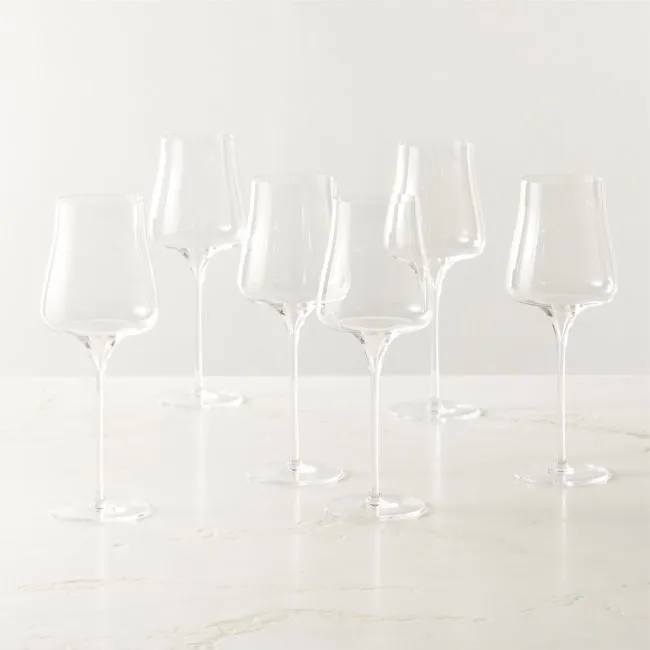 Estera Red Wine Glasses Set of 6