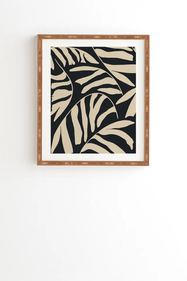Palm 3 by Jae Polgar - Framed Wall Art Bamboo 20" x 20"