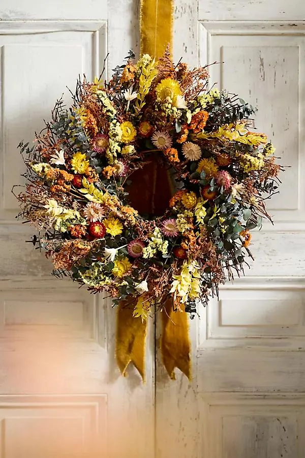 Golden Forest Dried Wreath
