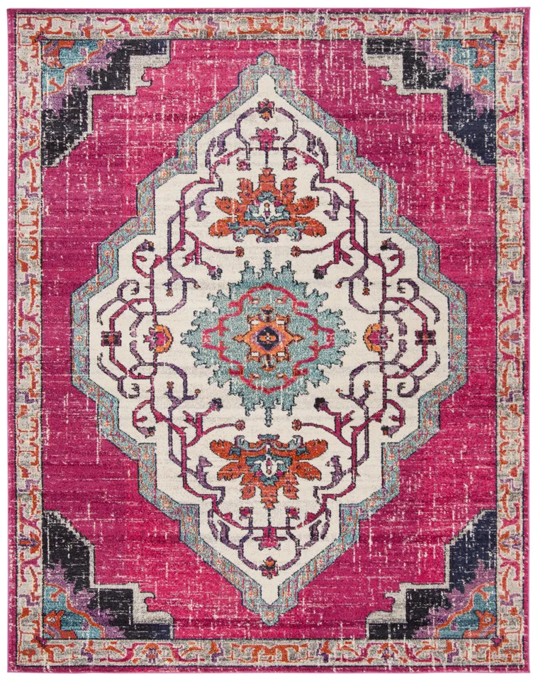 Arlo Home Woven Area Rug, MNC254D, Pink/Multi,  9' X 12'