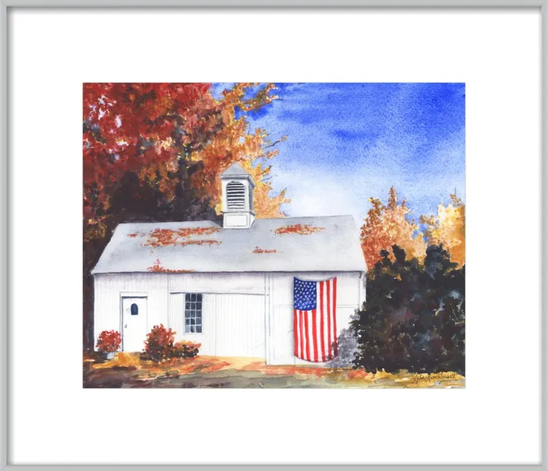 The Ross Barn in Fall by Lydia Marie Elizabeth for Artfully Walls