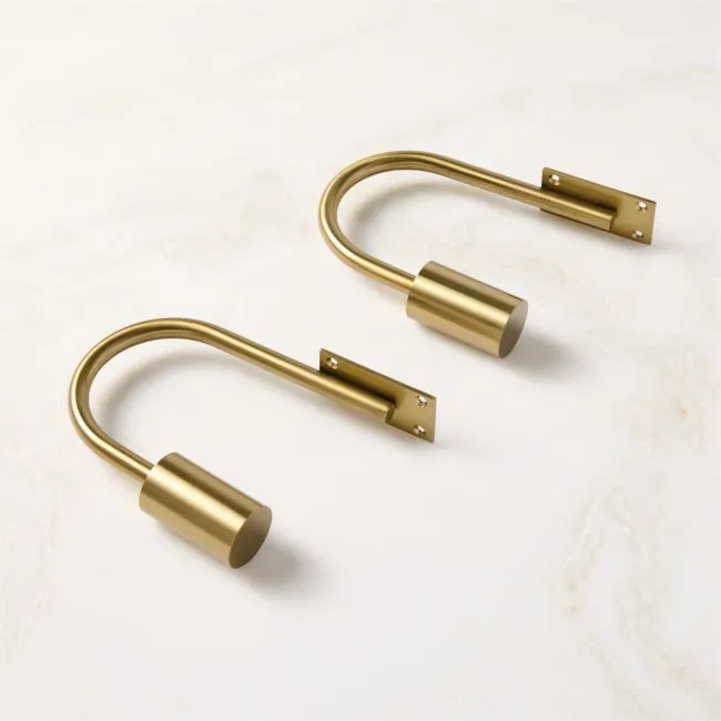 Porter Brushed Brass Curtain Tieback Set of 2