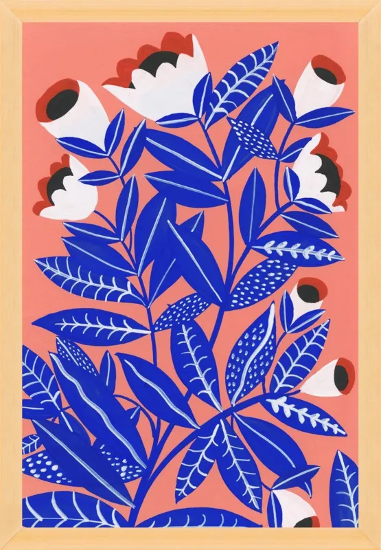 Blue Plant by Agathe Singer for Artfully Walls