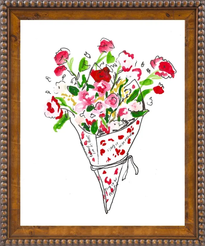 Bodega Flowers in Pink and Red by Larsen McDowell for Artfully Walls