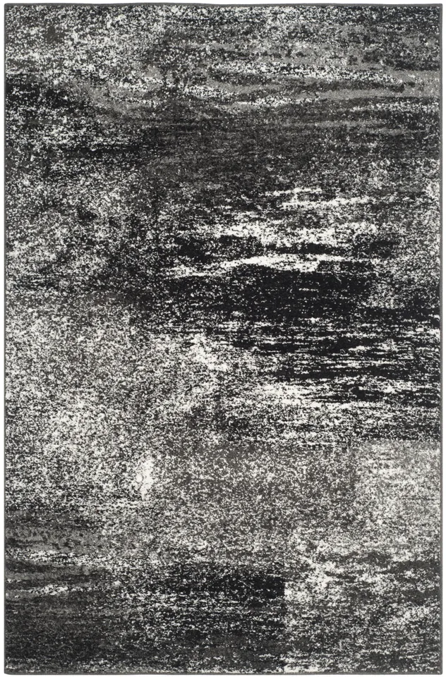 Arlo Home Woven Area Rug, ADR112A, Silver/Black,  6' X 9'